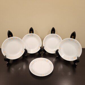 CORELLE by Corning Apricot Grove pattern set of 5 bread and butter plates